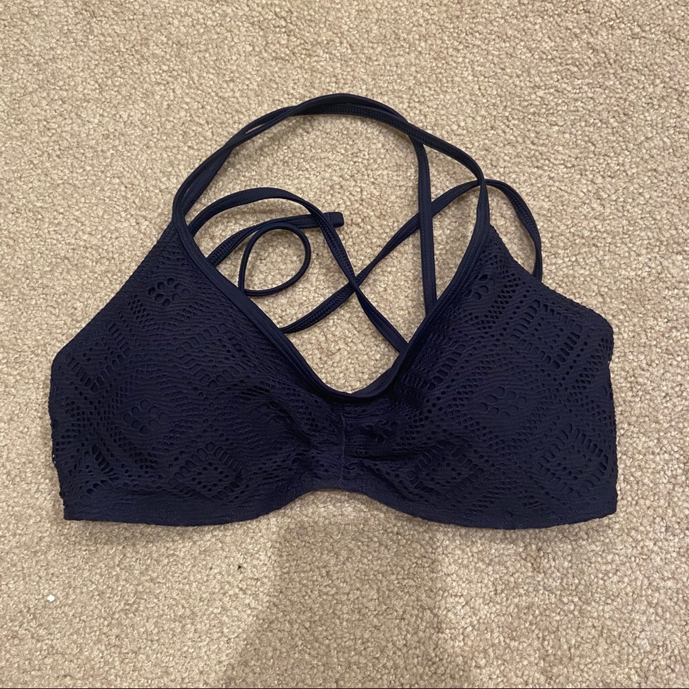 Navy blue bikini top